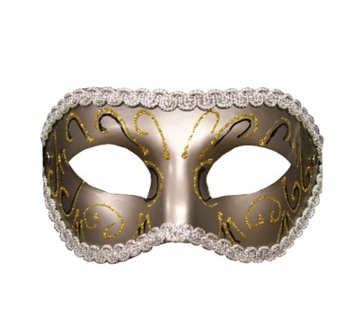 Maska na oczy - S&M Grey Masquerade Mask